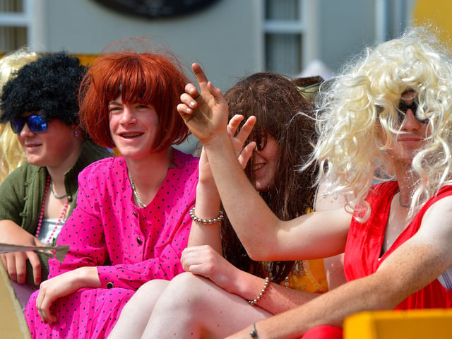 The ‘Baby Dolls’ float at the Clonmany Festival Parade held on Sunday afternoon last. Photo: George Sweeney.  DER2231GS – 018