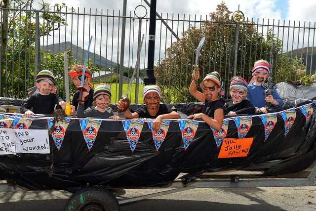 The Jolly Rascals pirate float at the Clonmany Festival Parade held on Sunday afternoon last. Photo: George Sweeney.  DER2231GS – 002