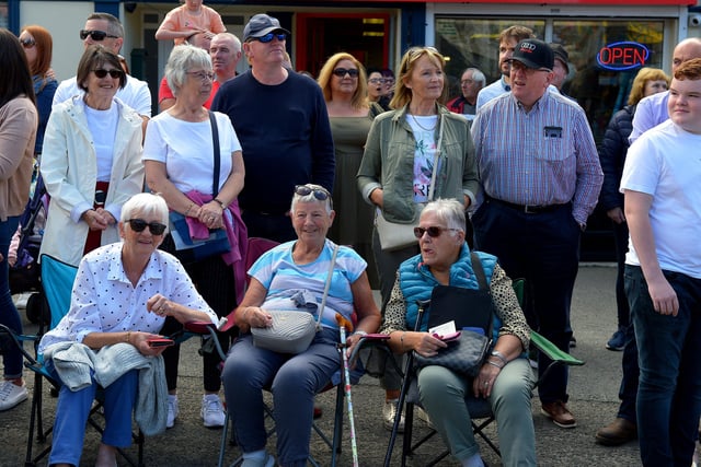 Spectators at the Clonmany Festival Parade held on Sunday afternoon last. Photo: George Sweeney.  DER2231GS – 010