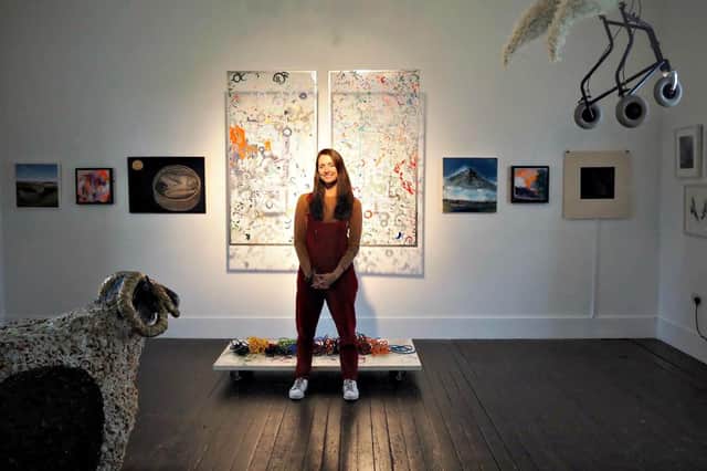 Lindsay Merlihan, curator, at the launch of ‘The Point of Perspective’ exhibition.