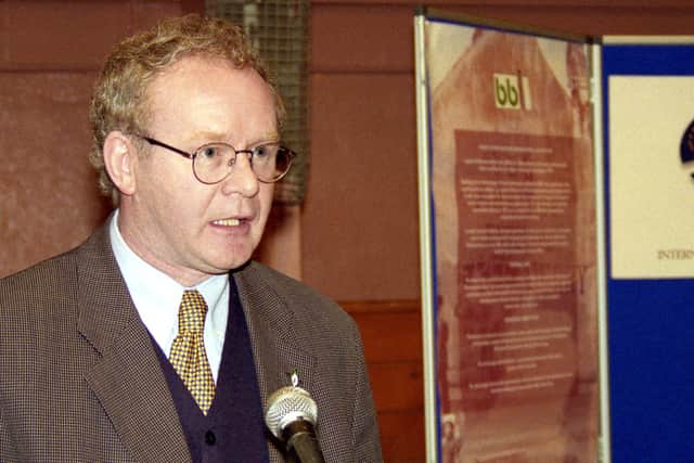 The late Martin McGuinness. (Photo Hugh Gallagher)