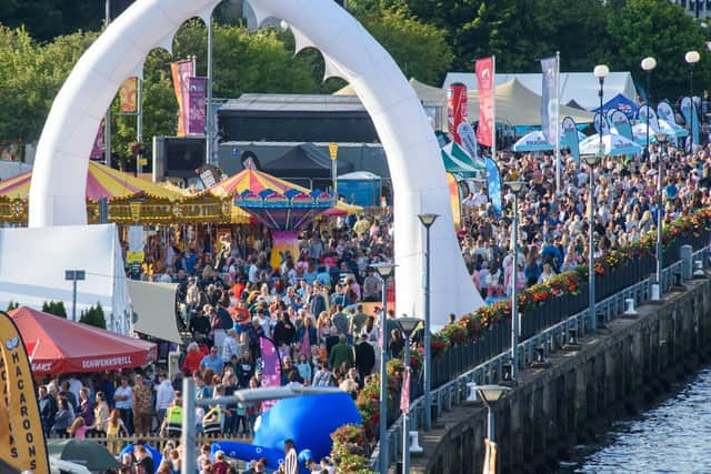 The Foyle Maritime Festival reaches its climax this weekend as over 150,000 people are expected to visit Derry-Londonderry before the departure of the Clipper Road the World Yacht Race on Sunday as they complete their global race. Picture Martin McKeown. 22.07.22