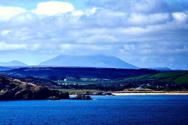 The view of Knockalla, Ballymastocker and Port Salon from Dunree