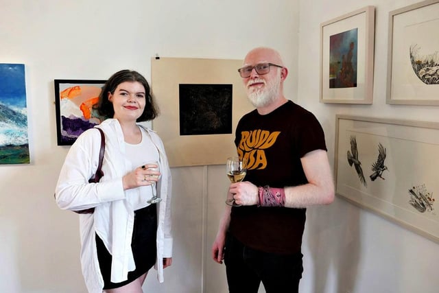 Cara Donaghey with her work alongside Connor Fullerton. Included are works by Roisin Doherty, Esther Kelly and Sinead Smyth.