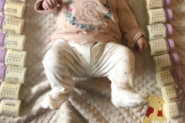 Fianna Eireann, aged 11months. Fianna's mum Yasmin donates her breastmilk to the Human Milk Bank in Fermanagh.