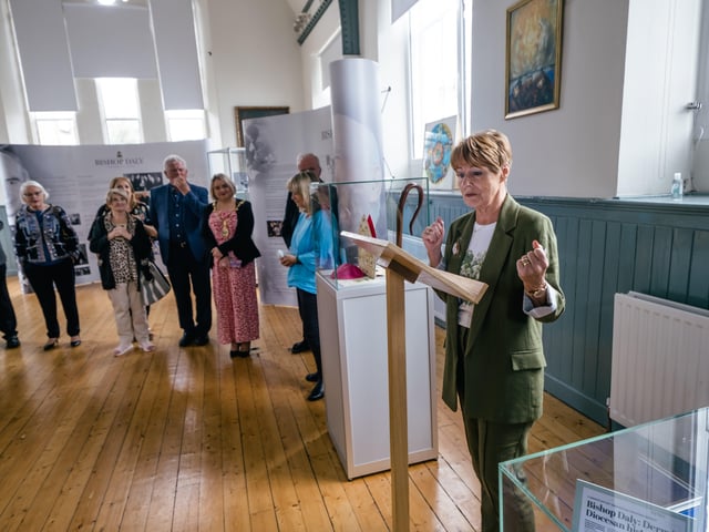 Anne Gibson, Bishop Daly's sister, at the launch.