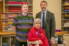 Joe Lycett, Esme Young and Patrick Grant