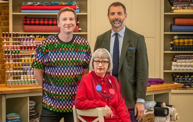 Joe Lycett, Esme Young and Patrick Grant