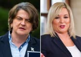 Arlene Foster, Michelle O'Neill and Micheal Martin.