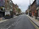 Monday 16th October 4pm, Derry in Lockdown: Deserted Strand Road. DER4117GS009