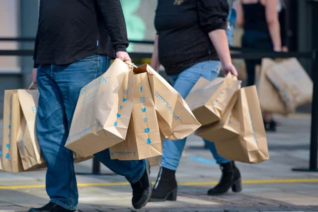 Shoppers leaving Primark