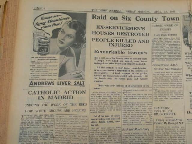 How the 'Journal' reported the bombing in 1941.