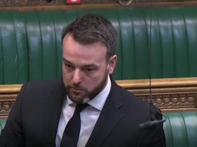 Colum Eastwood in the British House of Commons this afternoon.