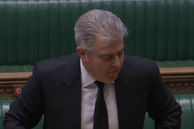Brandon Lewis in the British House of Commons today.