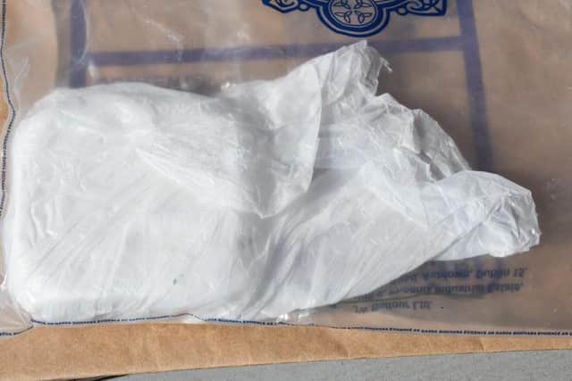 The suspected cocaine seized in Lifford.