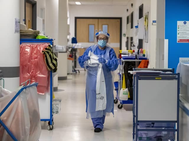 Hospital staff in a Covid-19 ward