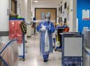 Hospital staff in a Covid-19 ward