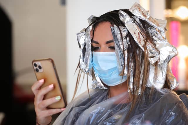 Hairdressing trainees can resume in person training. Photo by Kelvin Boyes / Press Eye.