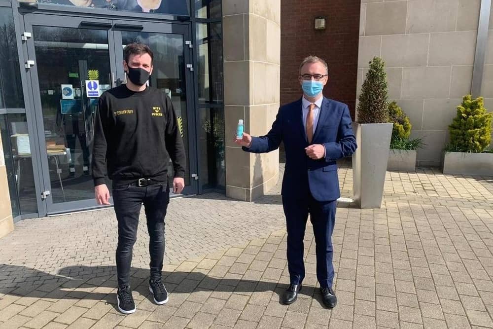 St. Mary’s College received approximately 1,000 bottles of hand sanitiser earlier this week.