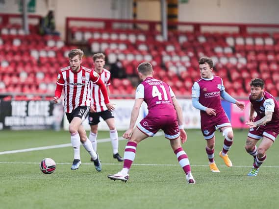 Derry City playmaker, Will Patching was awarded the man of the match accolade against Drogheda United on Friday night. (Picture by Kevin Moore.