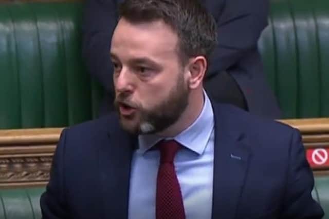 Colum Eastwood speaking in the British House of Commons this morning.