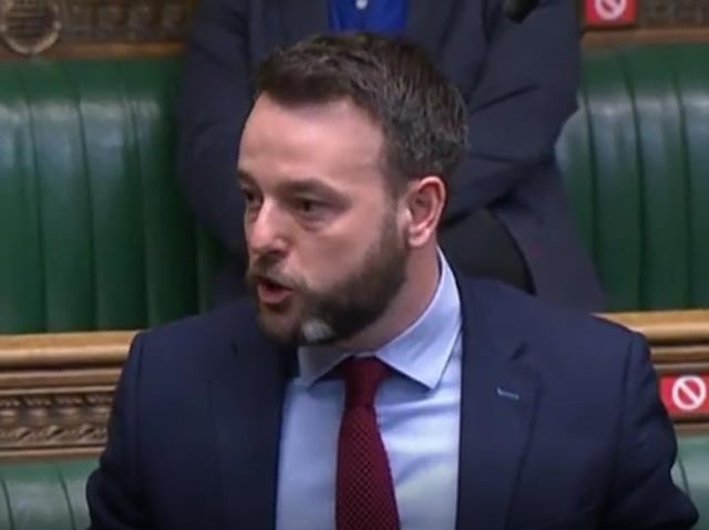 Colum Eastwood speaking in the British House of Commons this morning.