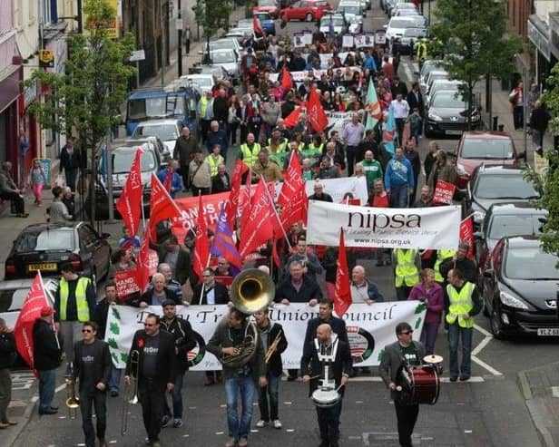 A May Day procession back in 2017.