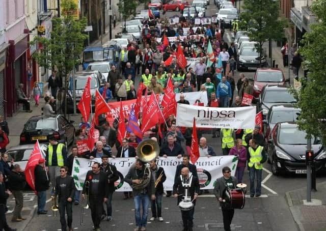 A May Day procession back in 2017.