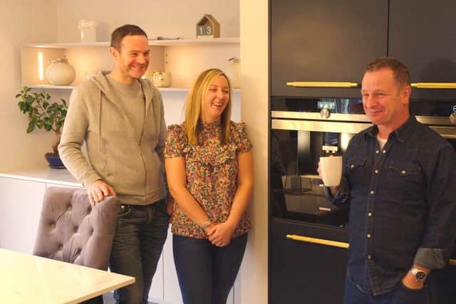 Mark with Eddie and Michelle, Glasgow