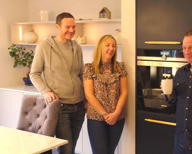Mark with Eddie and Michelle, Glasgow