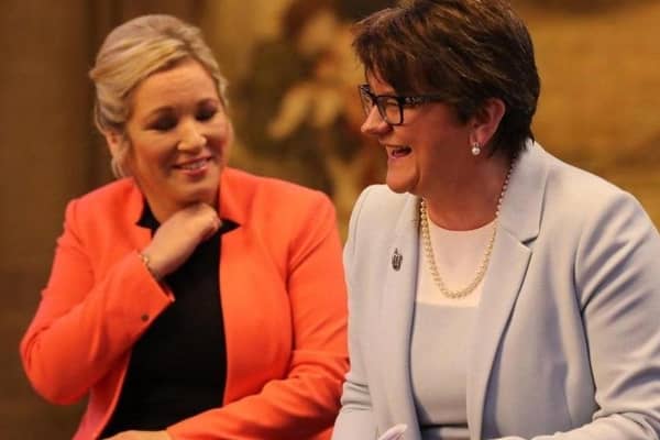 Arlene Foster with Michelle O'Neill