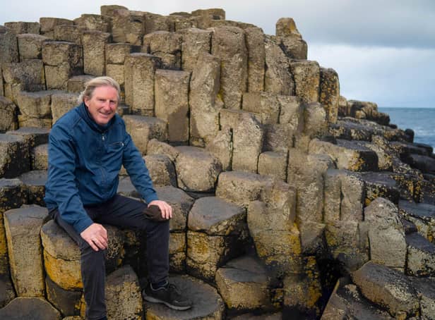 Line of Duty actor Adrian Dunbar at the Giant's Causeway