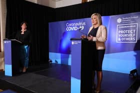 Arlene Foster with Michelle O'Neill