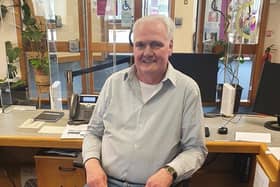 RETIRING.... John Campbell pictured at the Creggan Library.