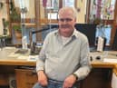 RETIRING.... John Campbell pictured at the Creggan Library.