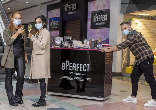 Pictured are: BPerfect’s Clarrisa Mallon, Brendan McDowell and Eimhear O’Kane.