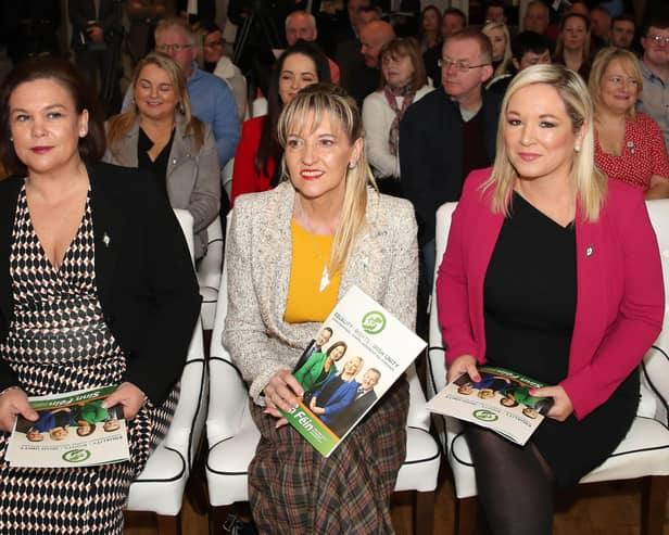 Press Eye - Sinn Feinn Manifesto launch - Galgorm Hotel - Ballymena -  5th April 2019
Photograph by Declan Roughan

Sinn Fein launches party Manifesto for Local Government Elections 2019

(L-R) Mary Lou McDonald, Martina Anderson and Michelle O'Neill