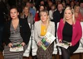 Press Eye - Sinn Feinn Manifesto launch - Galgorm Hotel - Ballymena -  5th April 2019
Photograph by Declan Roughan

Sinn Fein launches party Manifesto for Local Government Elections 2019

(L-R) Mary Lou McDonald, Martina Anderson and Michelle O'Neill