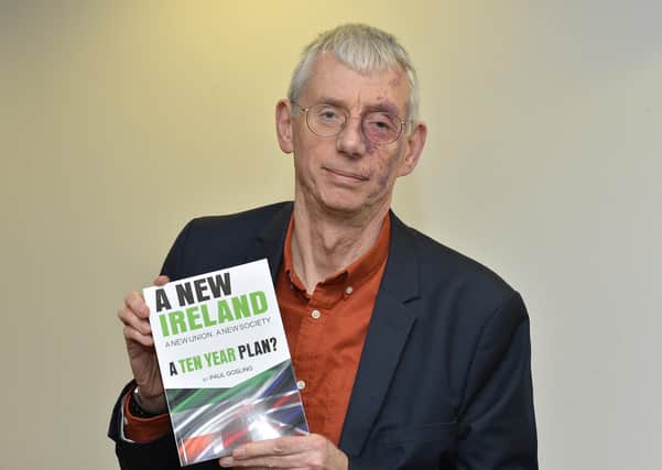 Derry-based journalist Paul Gosling pictured at the recent launch of his new book ‘A New Ireland: A Ten Year Plan’, held in the Holywell Trust, Bishop Street. DER5118GS001