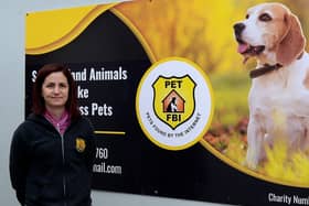 Owner/manager Lisa Patton pictured at the Pet FBI shelter, formerly the DCSDC Dog Pound, in Pennyburn Industrial Estate. DER2118GS – 024