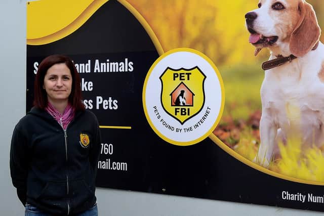 Owner/manager Lisa Patton pictured at the Pet FBI shelter, formerly the DCSDC Dog Pound, in Pennyburn Industrial Estate. DER2118GS – 024