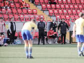 Longford Town manager Daire Doyle and Derry City boss Ruaidhri Higgins pictured on the touchline during Friday's Premier Division clash at Brandywell. Picture by Kevin Moore.