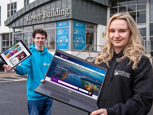 Performing Arts student Conaill Long and Health Science student Amy Hutcheon
log on to NWRC’s new website at www.nwrc.ac.uk