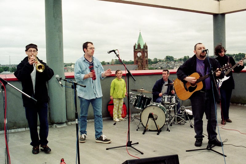 Whole Tribe Sings, Embassy roof, Strand Road, Derry.