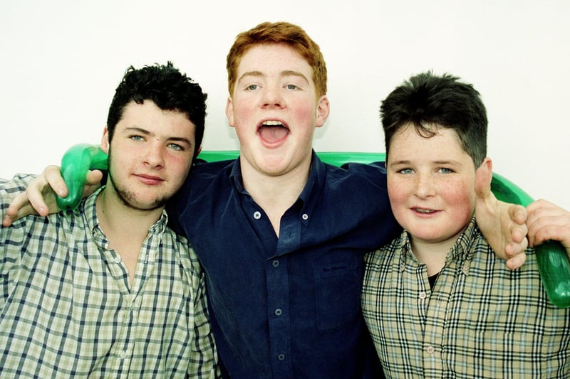 Three members of the Travellering Community at a Fun Day in Derry.