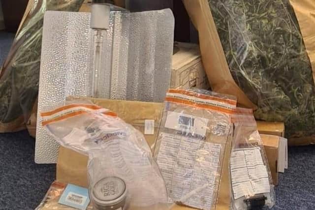 Items police said they uncovered during the operation.