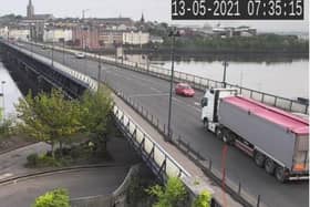 Traffic flowing again on the Craigavon Bridge after bomb alert.