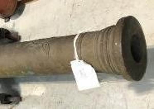 A cannon will be one of the items on display.