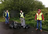 Members of the Pearse Starrs Cumann (Brandywell & Bishop Street ) and Martin McGuinness Cumann Bogside involved in an environmental litter picking clean up- out ‘the line’ on the banks of the River Foyle on Saturday morning past.