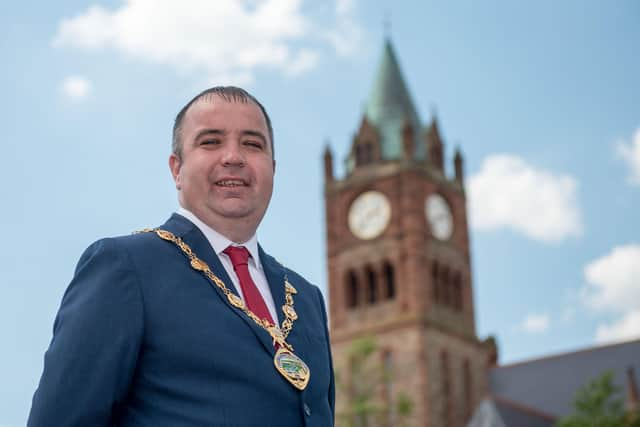 Councillor Brian Tierney, Mayor of Derry City and Strabane District Council. Picture Martin McKeown. 01.06.20